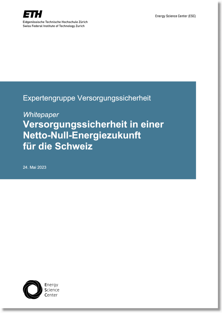 Whitepaper "Versorgungssicherheit in einer Netto-Null-Energiezukunft für die Schweiz"