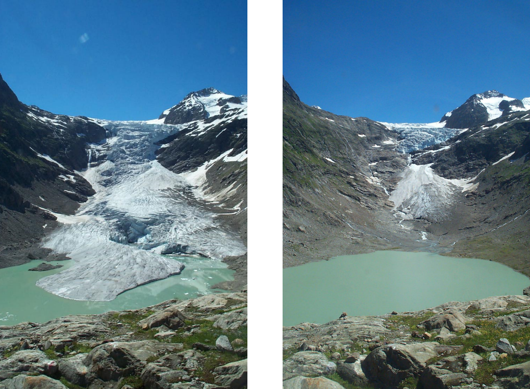 Enlarged view: Glacier retreat